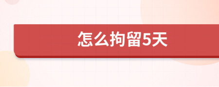 怎么拘留5天