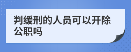 判缓刑的人员可以开除公职吗