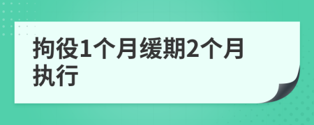 拘役1个月缓期2个月执行