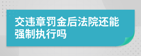 交违章罚金后法院还能强制执行吗