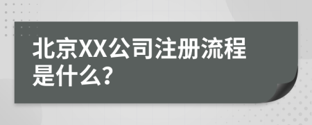 北京XX公司注册流程是什么？