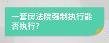 一套房法院强制执行能否执行？
