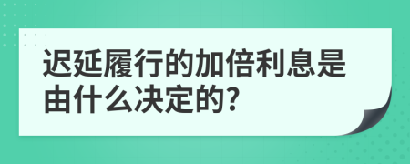 迟延履行的加倍利息是由什么决定的?