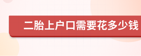 二胎上户口需要花多少钱