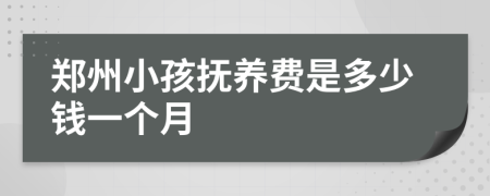 郑州小孩抚养费是多少钱一个月