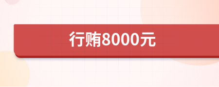 行贿8000元