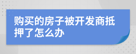 购买的房子被开发商抵押了怎么办