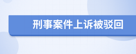 刑事案件上诉被驳回