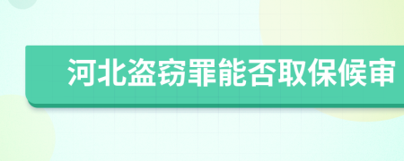 河北盗窃罪能否取保候审