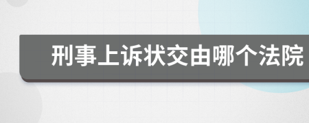 刑事上诉状交由哪个法院