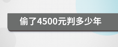 偷了4500元判多少年