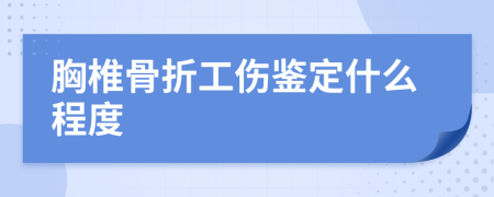 胸椎骨折工伤鉴定什么程度