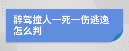 醉驾撞人一死一伤逃逸怎么判