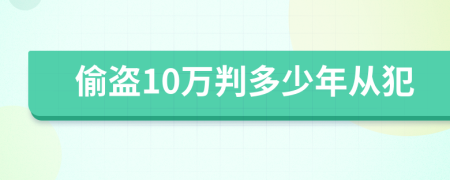 偷盗10万判多少年从犯