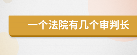 一个法院有几个审判长