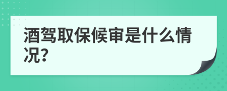 酒驾取保候审是什么情况？