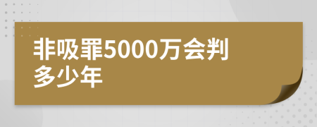 非吸罪5000万会判多少年