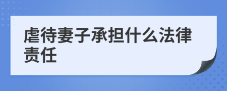 虐待妻子承担什么法律责任