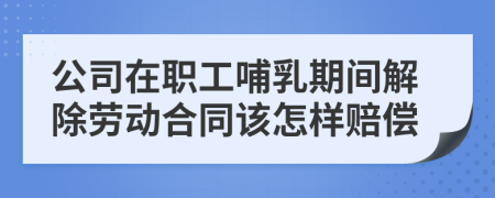 公司在职工哺乳期间解除劳动合同该怎样赔偿