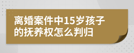 离婚案件中15岁孩子的抚养权怎么判归