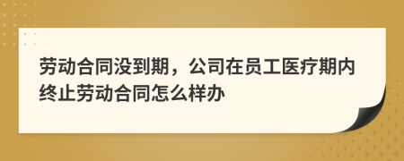 劳动合同没到期，公司在员工医疗期内终止劳动合同怎么样办