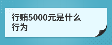 行贿5000元是什么行为