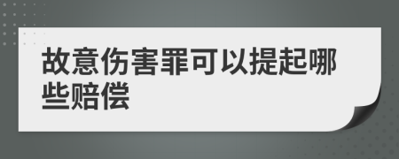 故意伤害罪可以提起哪些赔偿