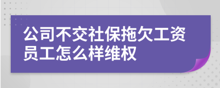 公司不交社保拖欠工资员工怎么样维权