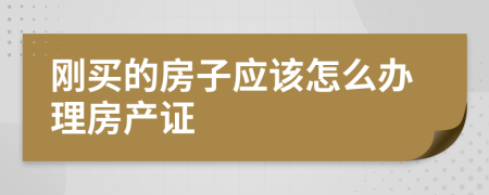 刚买的房子应该怎么办理房产证