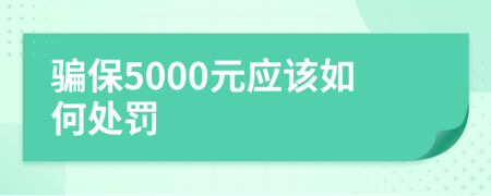 骗保5000元应该如何处罚