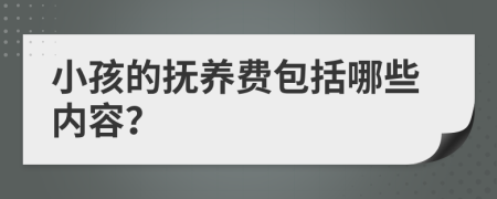 小孩的抚养费包括哪些内容？