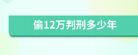 偷12万判刑多少年