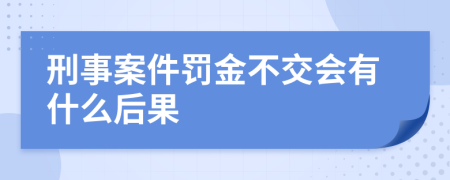 刑事案件罚金不交会有什么后果