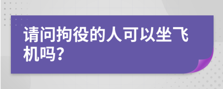 请问拘役的人可以坐飞机吗？