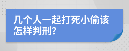 几个人一起打死小偷该怎样判刑？