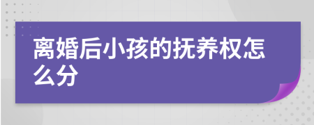 离婚后小孩的抚养权怎么分