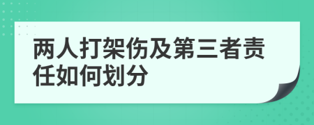 两人打架伤及第三者责任如何划分