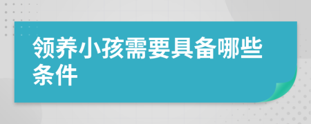 领养小孩需要具备哪些条件