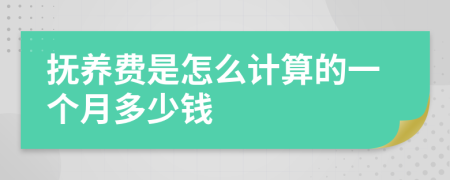 抚养费是怎么计算的一个月多少钱