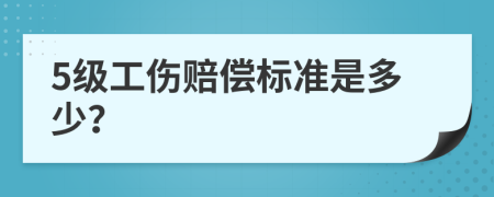 5级工伤赔偿标准是多少？