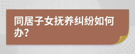 同居子女抚养纠纷如何办？