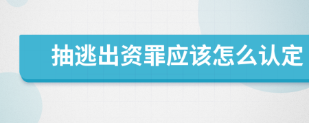 抽逃出资罪应该怎么认定