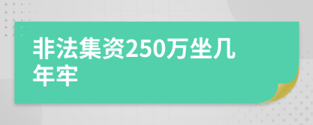 非法集资250万坐几年牢