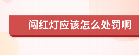 闯红灯应该怎么处罚啊