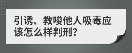 引诱、教唆他人吸毒应该怎么样判刑？