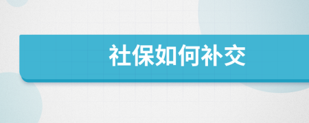 社保如何补交