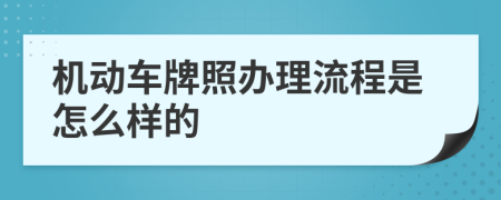机动车牌照办理流程是怎么样的