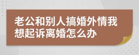 老公和别人搞婚外情我想起诉离婚怎么办