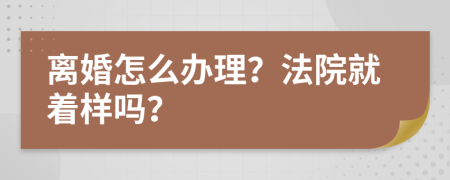 离婚怎么办理？法院就着样吗？