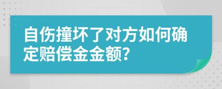 自伤撞坏了对方如何确定赔偿金金额？